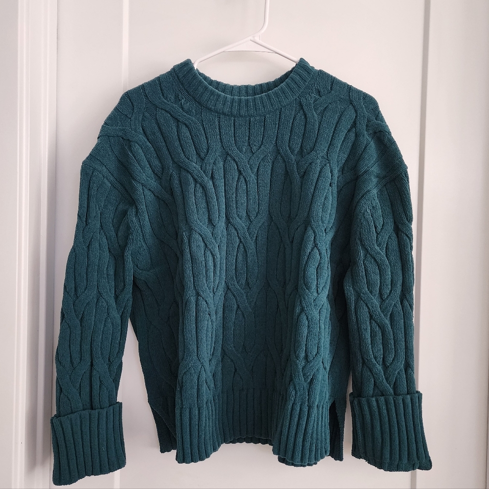 Lululemon Cable-knit Oversized Crewneck Sweater Sz Xs
